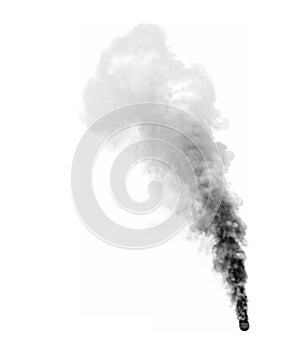 Heavy mystery smoke isolated on white background - 3D illustration of smoke