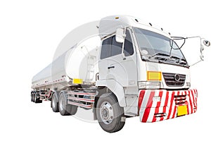 Heavy oil container truck isolated white background