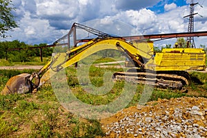 Heavy Power Bulldozer work on a building site