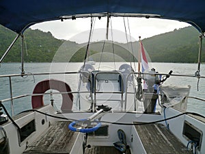 Heavy rain in the Croatian bay of Polace