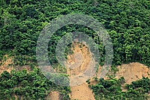 Heavy rain, and erosion caused of the landslide.Laos