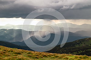 Heavy rain and gale over the mountains.