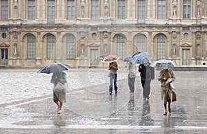 Heavy Rain at the Louvre photo