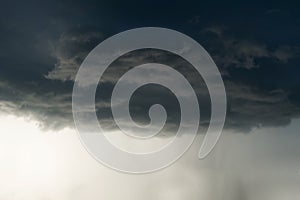 Heavy rain storm clouds, thunderstorm dramatic sky