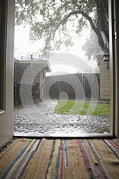 Heavy Rains In Backyard