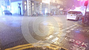 Heavy rainstorm and water flooding in Hong Kong