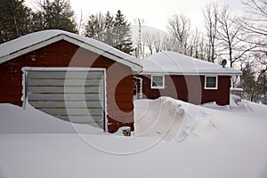 Heavy snow in cottage country