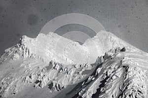 Heavy snow over the Transylvanian Alps.