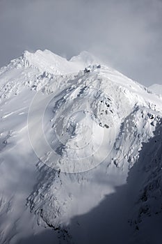 Heavy snow over the Transylvanian Alps.