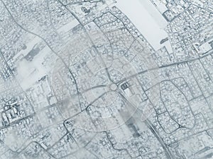 Vista aerea da pesante la neve sul la città da, Francia 