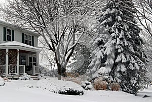 Heavy snowfall background.