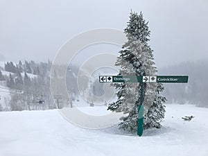 Heavy snowfall at Deer Valley