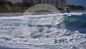 Surf on the beach in Spain. photo