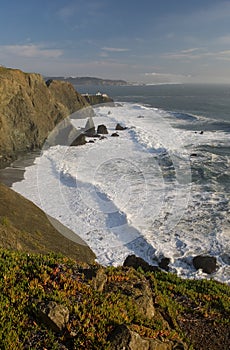 Heavy surf in the Golden Gate area