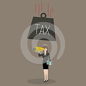 Heavy tax falling to careless business woman