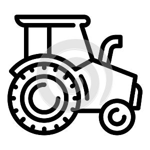 Heavy tractor icon, outline style