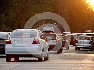 Heavy traffic in the morning