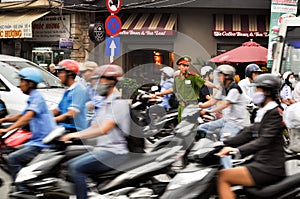 Heavy traffic in Saigon