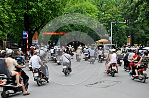 Heavy traffic in Vietnam