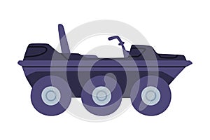 Heavy Truck as SWAT Vehicle or Rescue Vehicle and Police Tactical Unit Vector Illustration