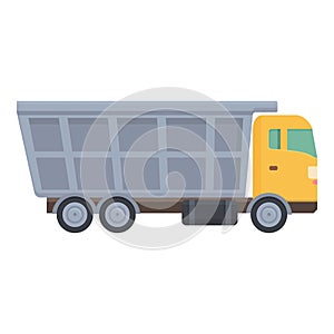 Heavy truck icon cartoon vector. Tipper dump