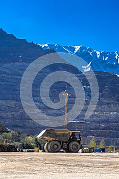 Heavy Truck At Open Cast Ore Mine