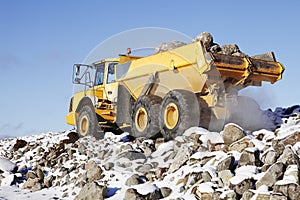 Heavy truck in rough terrain