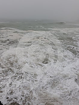 Waves of salala sea during krif season photo