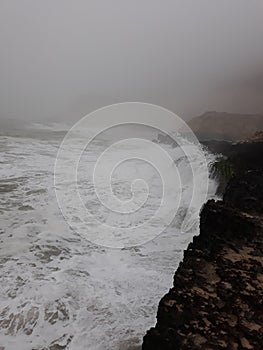 Waves of salala sea during krif season photo
