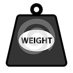 Heavy weight icon, isolated on white, vector illustration
