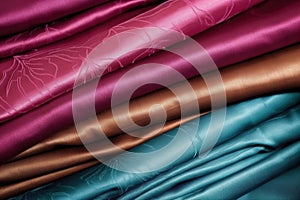 heavyweight silk in an elegantly folded layout
