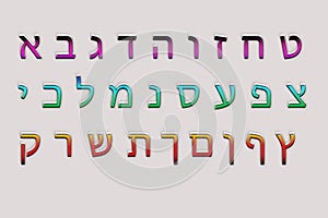 Hebrew alphabet letters