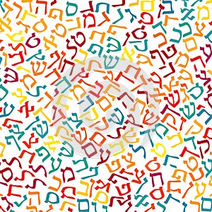 Hebrew alphabet texture background