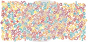 Hebrew alphabet texture background