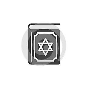 Hebrew Bible vector icon