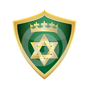 Hebrew Jewish Star of magen david shield vector