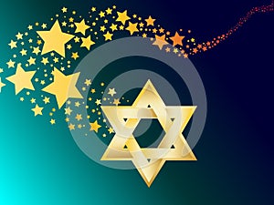 Hebrew Jewish Star of magen david vector photo