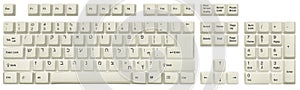 Hebrew keyboard White