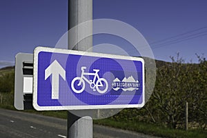 Hebridean Way cycle route sign