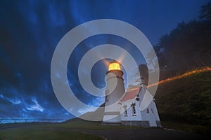 Heceta Head Lighthouse Evening Blue Hour