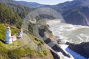 Heceta Head Lighthouse On The Oregon Coastline