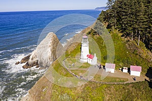 Heceta Head Lighthouse On The Oregon Coastline