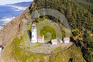 Heceta Head Lighthouse On The Oregon Coastline