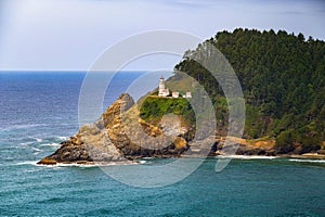 Heceta Head Lighthouse on the Pacific Coast near Florence, Oregon photo