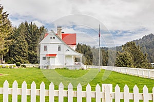 The lighthouse keeper`s house at Heceta Head