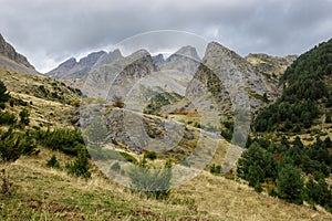 Hecho valley in Huesca province, Aragon, Span photo