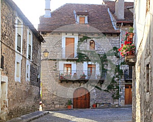 Hecho valley village Pyrenees houses photo