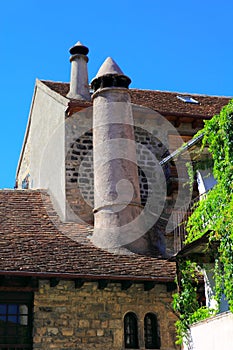 Hecho village chimney Huesca Aragon Pyrenees photo