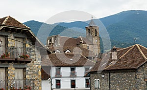 Hecho village in Huesca Aragon Spain. photo