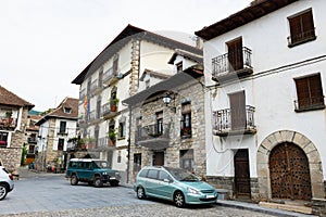 Hecho village in Pyrenees Aragon Huesca Spain photo